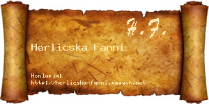 Herlicska Fanni névjegykártya