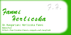 fanni herlicska business card